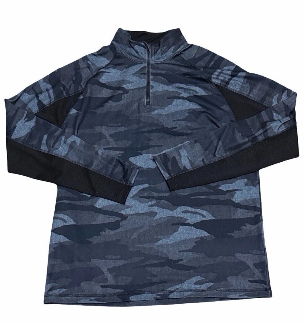 Size Medium Puma Volition America Black Camo Golf 1/4 Zip EUC